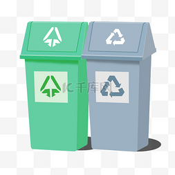 垃圾箱图片_绿色垃圾箱