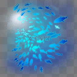 蓝色海底图片_梦幻动物海洋生物鱼群