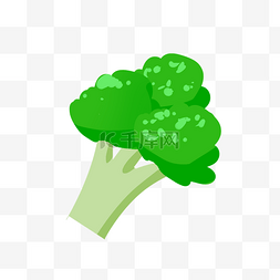绿色卡通花椰菜