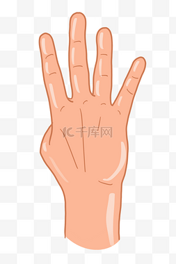 数字四手势手指姿势