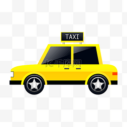 黄色出租车侧面