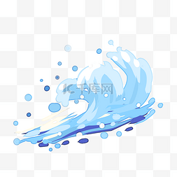 蓝色渐变不规则几何标题栏装饰图图片_蓝色海浪浪花形状