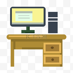 电脑主机图片_办公桌电脑图案