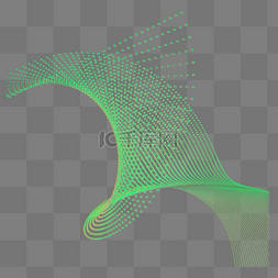 绿色螺旋图片_科技智能魔幻数据点状线几何体螺