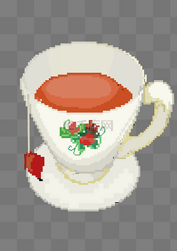 品茶杯子图片_白色陶瓷杯装红茶