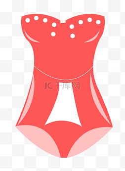 红色泳衣装饰