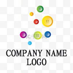 服装logo图片_彩色纽扣LOGO