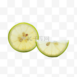 绿色柠檬片图片_立着的柠檬片
