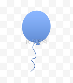 气球蓝色气球图片_一个气球