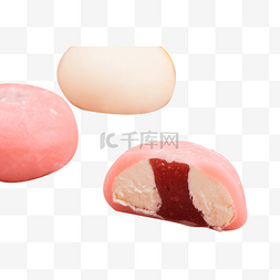冰淇淋果味图片_果味大福麻薯冰淇淋果酱甜点彩色