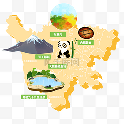 四川旅游地图路线
