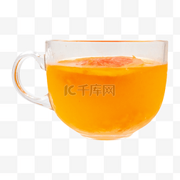 玻璃杯西柚茶