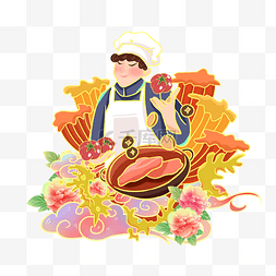 厨师中国风图片_国潮厨师