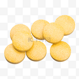 黄色重叠药片