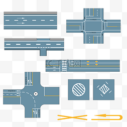 道路交通安全素材图片_道路交通标线矢量