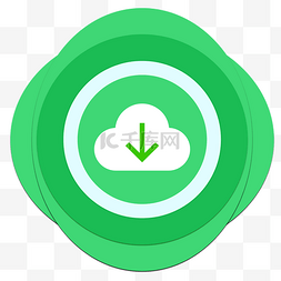 绿色的下载图标设计