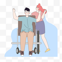 轮椅残疾人图片_international day of disabled persons卡通