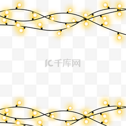 黄色彩灯图片_圣诞节线条光带