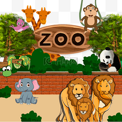 小兔和小猴图片_动物园里的各种小动物zoo