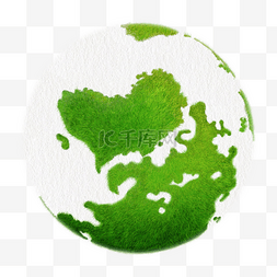 绿色质感地球