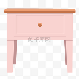 木质粉色小柜子