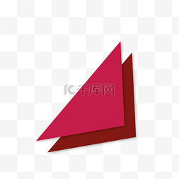 红色三角几何图形装饰元素
