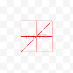 虚线米字格图片_红色田字格
