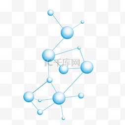 蓝色的圆球分子