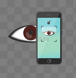 科技眼球素材图片_视网膜识别手机眼睛
