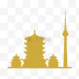 武汉大学logo图片_武汉地标建筑剪影