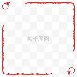 中国风红色边框纹理标题框