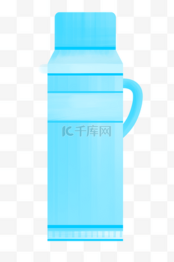 蓝色保温暖水瓶