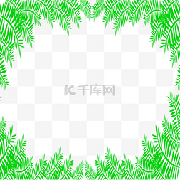 绿色植物清新图片_边框