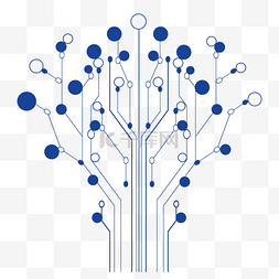 科技线路图片_科技树矢量圆形商务
