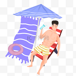 男生泳裤图片_夏季沙滩度假人物