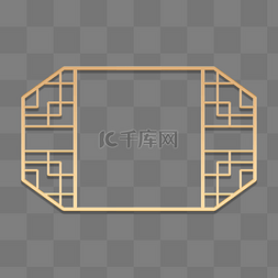 中国风金色花纹图片_金色浮雕中式边框
