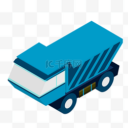 交通工具车辆图片_蓝色小型装卸车