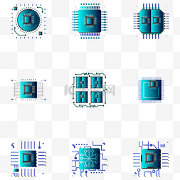 科技芯片图标