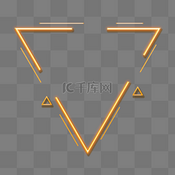 牛商标牛图片_橙色霓虹灯三角边框