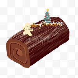 yule log cake圣诞树干蛋糕甜品美食