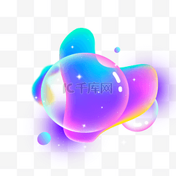 图形漂浮图片_不规则图形漂浮气泡元素