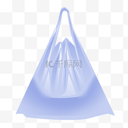 手提塑料袋图片_白色简约塑料袋