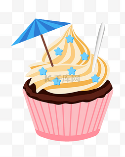 卡通星星冰淇淋蛋糕矢量