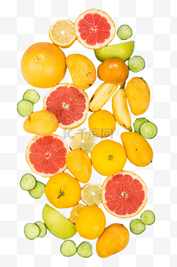 一堆色彩鲜艳的水果