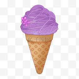 香芋味冰淇淋图片_香芋口味冰激凌PNG素材