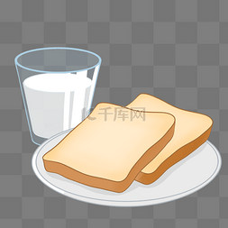 bbq面包图片_早餐面包牛奶