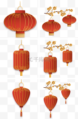 中国风灯笼装饰春节新年元旦新春