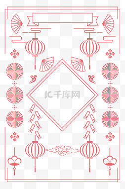 中国红风底纹图片_中国风鼠年新年底纹