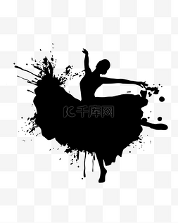 舞蹈锦标赛海报图片_黑色芭蕾舞蹈剪影