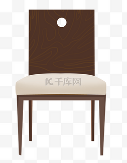 木椅子插画图片_一把木质椅子插画